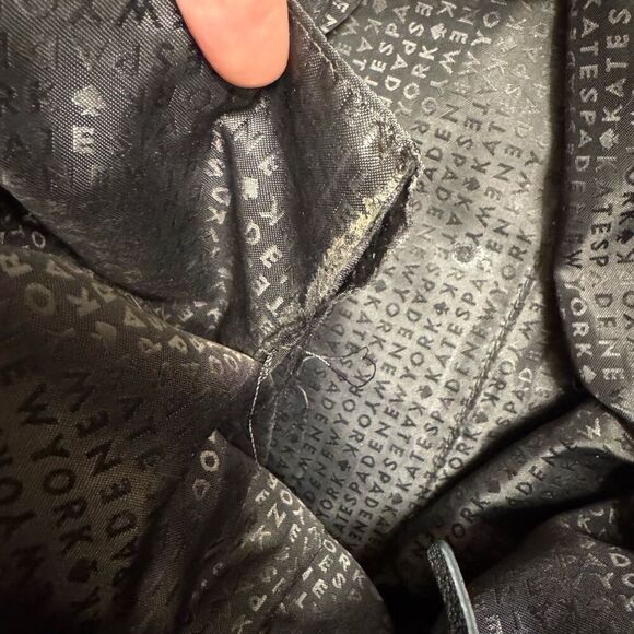Kate Spade New York Larchmont Avenue Leather Penny Large Tote Color Black Used - Picture 10 of 13